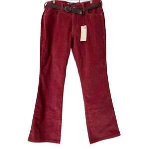 Levi's 515 Bootcut Midrise Corduroy Jeans Womens Size 12 Stretch Red 5 Pocket